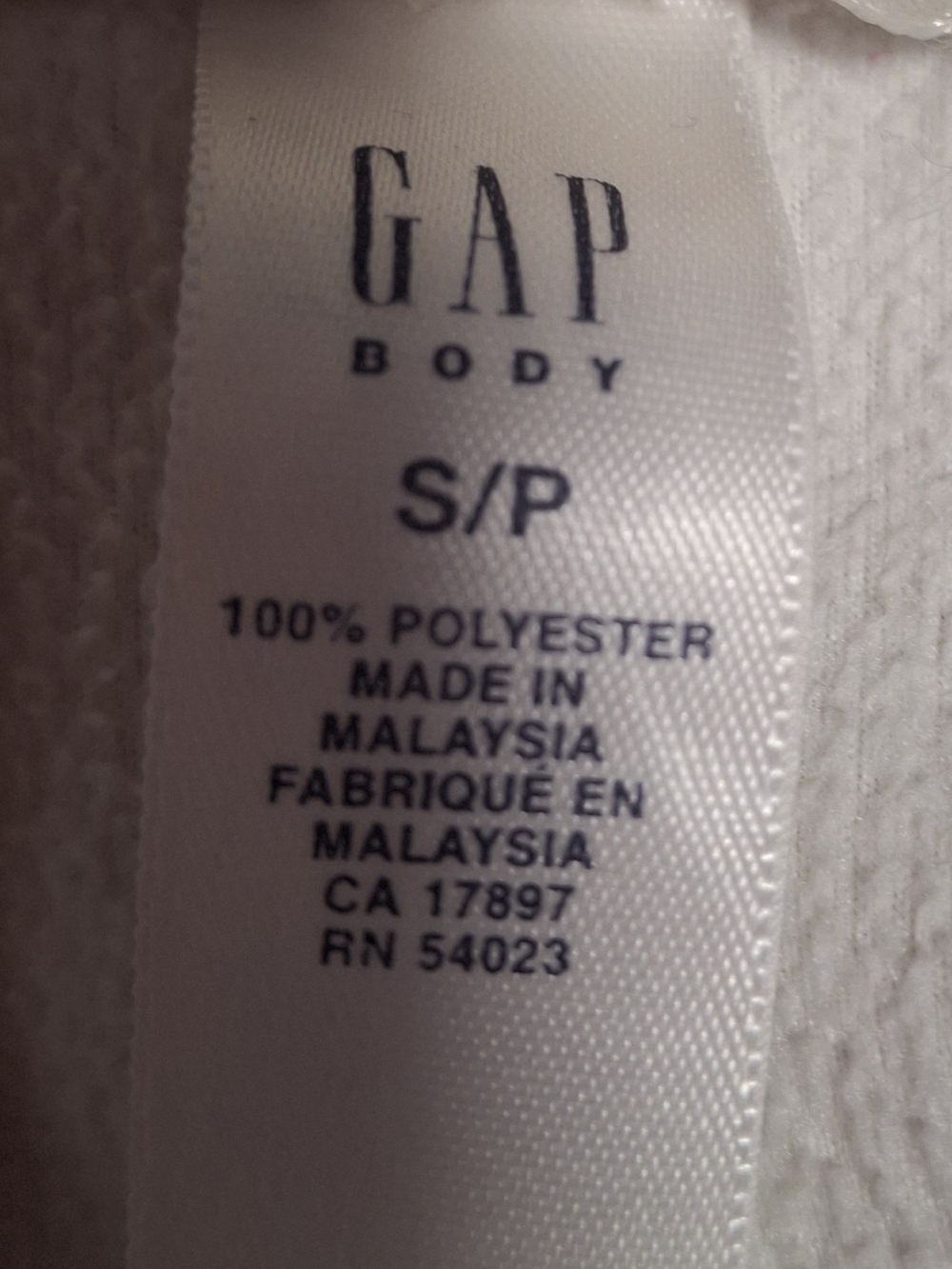GAP Body White Textured Robe with Belt - Picture 2 of 2